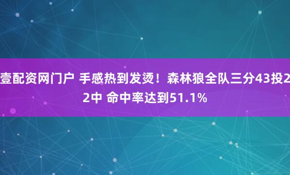 壹配资网门户 手感热到发烫！森林狼全队三分43投22中 命中率达到51.1%